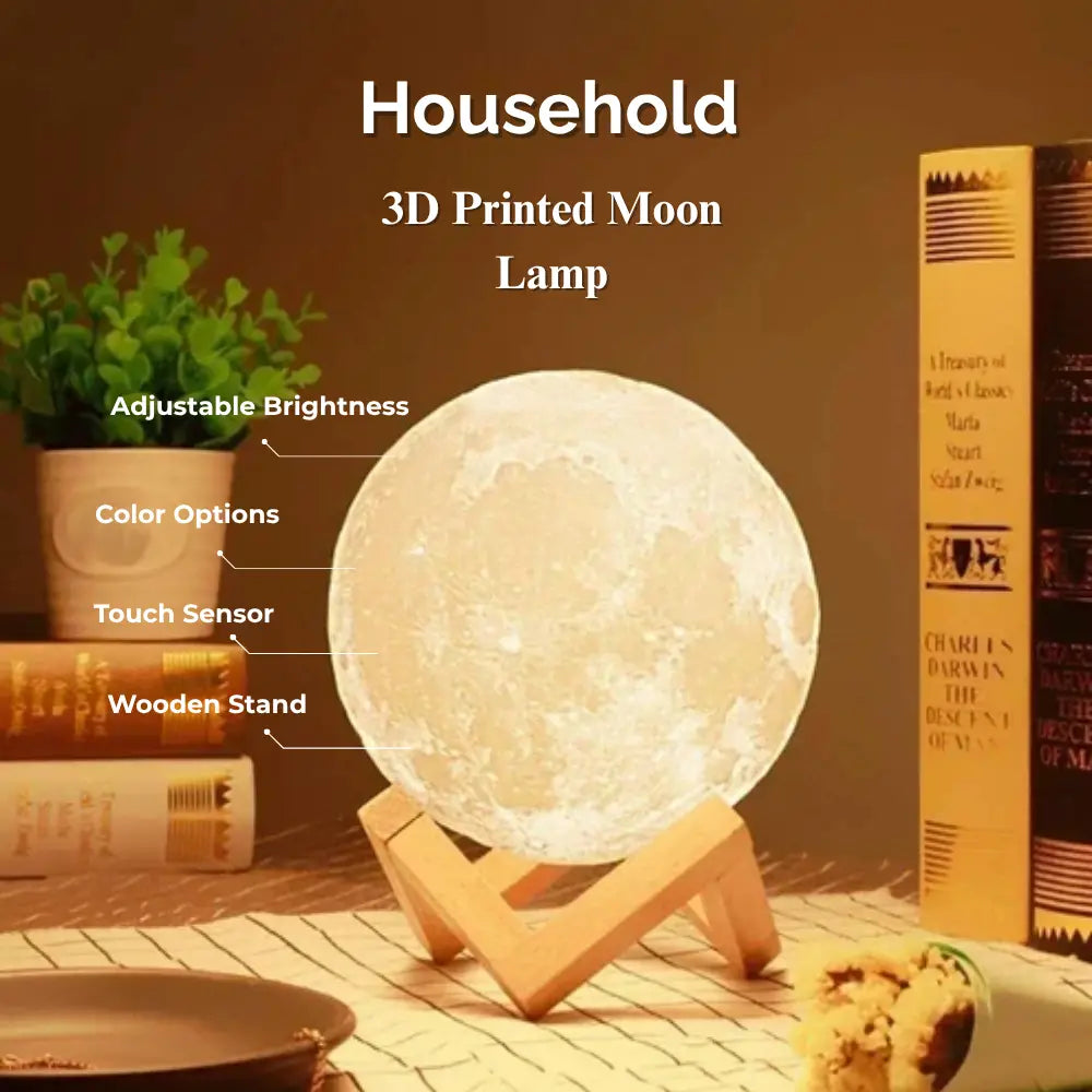 LED Moon Lamp – 3D Printed Lunar Lamp
