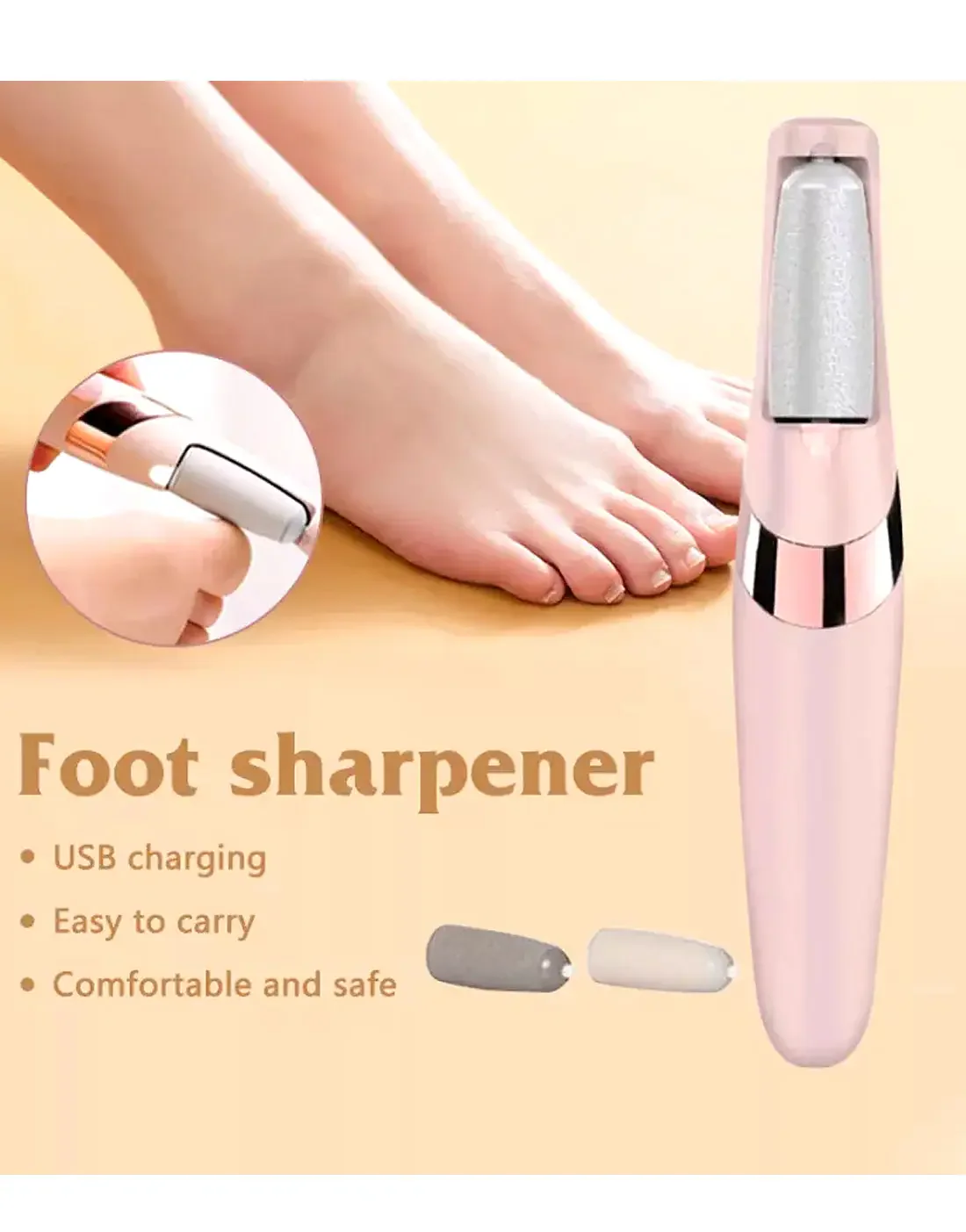 Electric Pedi Foot Filer – Rechargeable Callus & Dead Skin Remover
