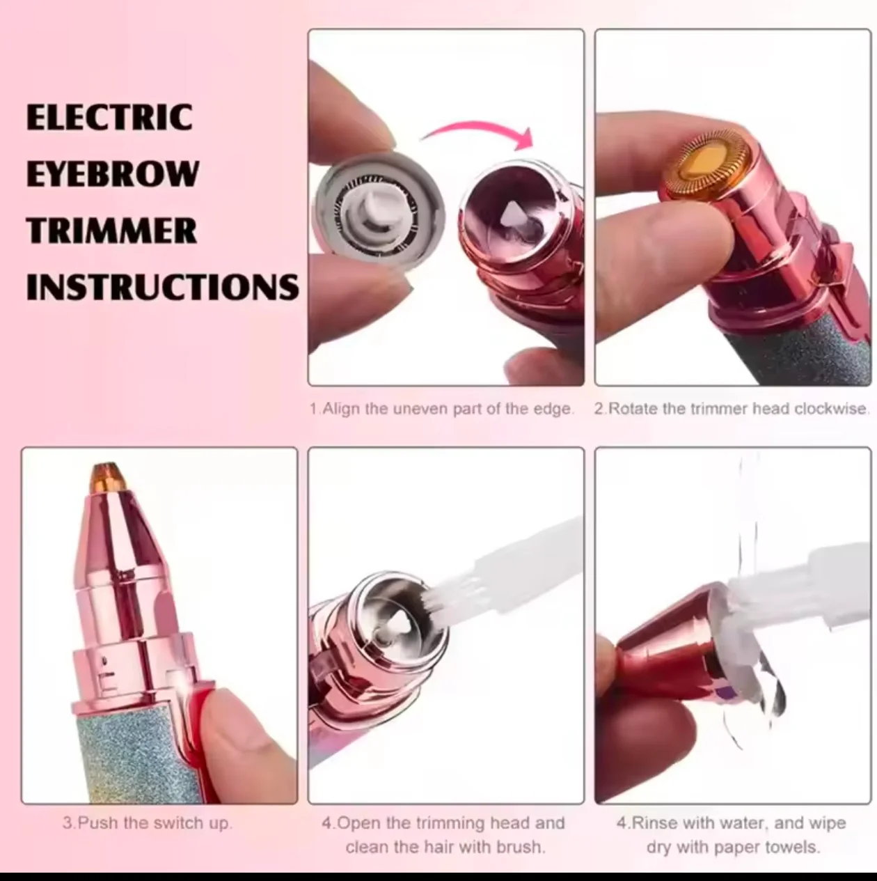 Electric Eyebrow Trimmer 2-in-1 – Precision Grooming Tool