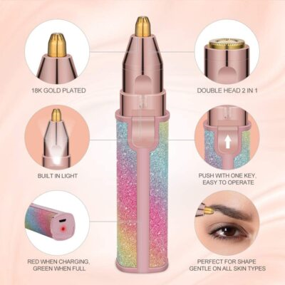 Electric Eyebrow Trimmer 2-in-1 – Precision Grooming Tool