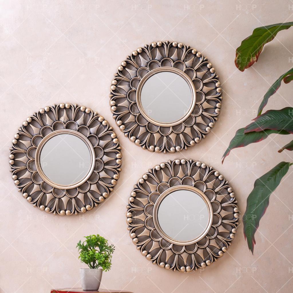 Round Golden Wall Mirror – Elegant Home Decor for Every Wall Color