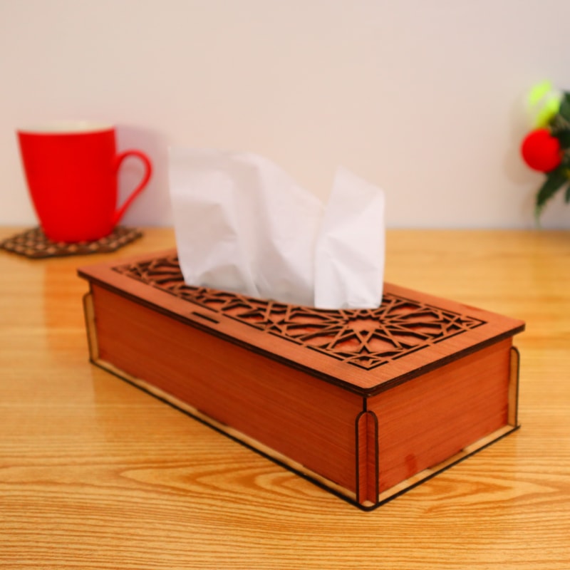 Premium Wooden Tissue Box – Handcrafted Decorative & Functional Holder