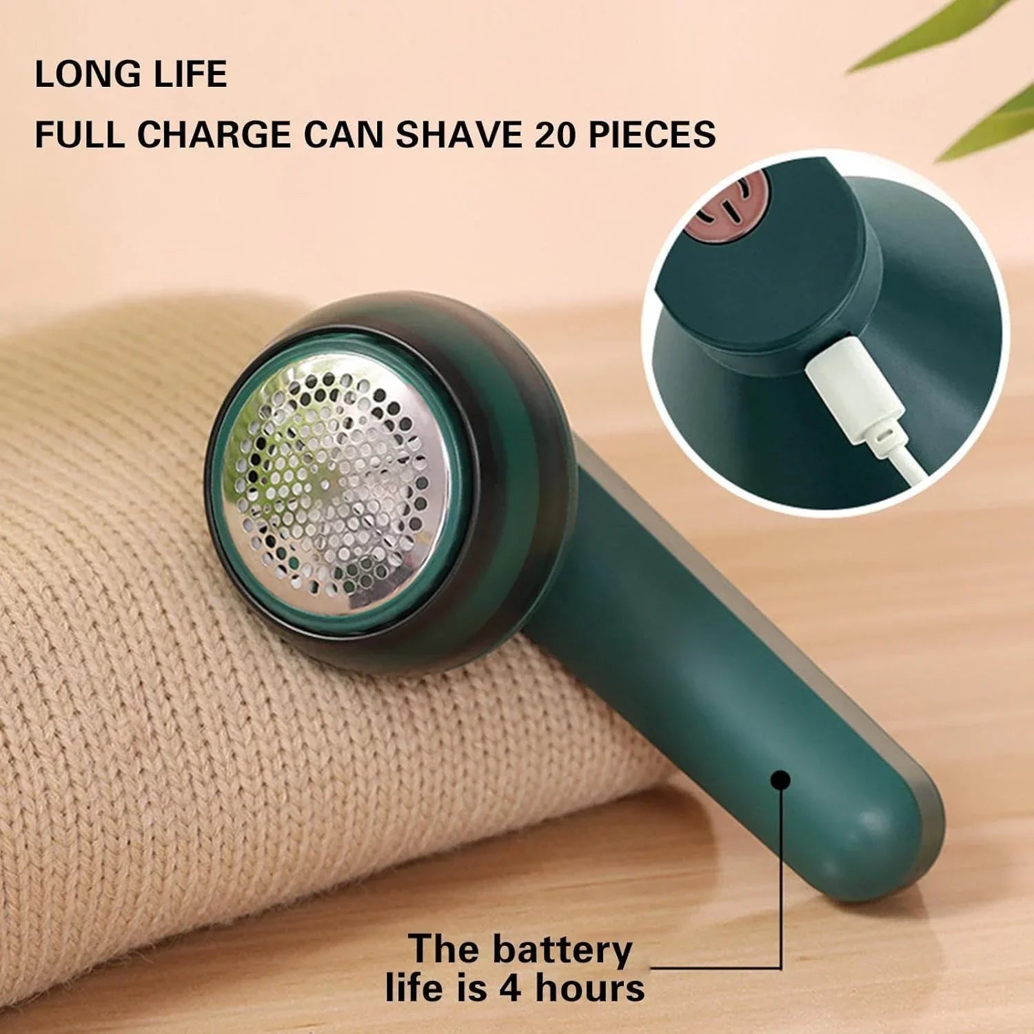 Electric Fabric Lint Remover – Rechargeable Fabric Shaver & Fuzz Cleaner
