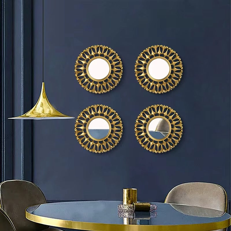 Round Golden Wall Mirror – Elegant Home Decor for Every Wall Color