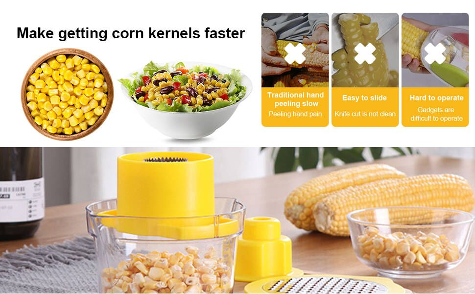 Multifunctional Corn Kernels Peeler – Quick & Safe Corn Stripper