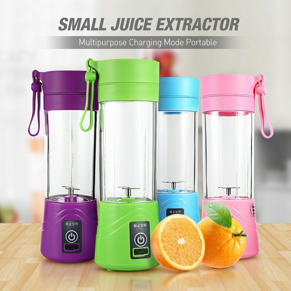 Mini Portable Juicer Bottle – USB Rechargeable Smoothie Blender